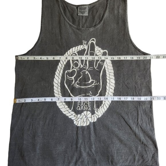 Comfort Colors gray peep tank top sz M - Picture 9 of 11